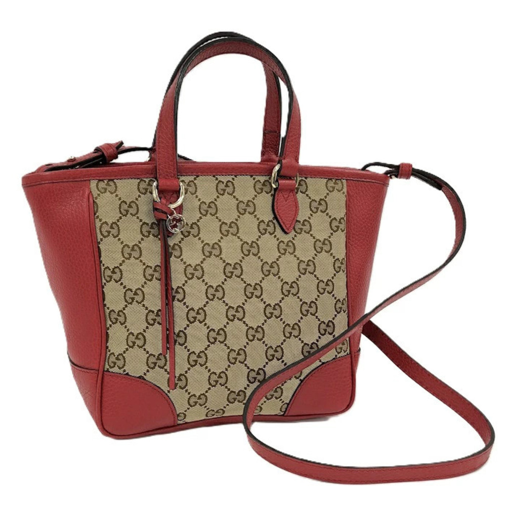 Gucci Handbag Shoulder Bag GG Canvas Red